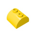 Brick Curved 2 x 2 with Two Top Studs #30165 - 24-Yellow