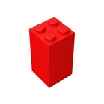 Brick 2 x 2 x 3 #30145 - 21-Red