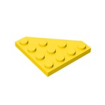 Wedge Plate 4 x 4 Cut Corner #30503 - 24-Yellow