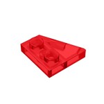 Wedge Plate 2 x 2 Right #24307 - 41-Trans-Red
