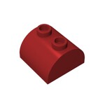 Brick Curved 2 x 2 with Two Top Studs #30165 - 154-Dark Red