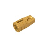 Hinge Cylinder 1 x 2 Locking with 1 Finger and Axle Hole On Ends #30552 - 297-Pearl Gold