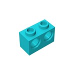 Technic, Brick 1 x 2 with Holes #32000 - 322-Medium Azure
