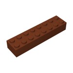 Brick 2 x 8 #93888 - 192-Reddish Brown