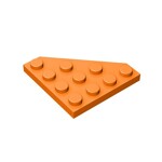 Wedge Plate 4 x 4 Cut Corner #30503 - 106-Orange