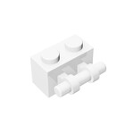 Brick Special 1 x 2 with Handle #30236 - 1-White