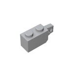 Hinge Brick 1 x 2 Locking with 1 Finger Vertical End #30364 - 194-Light Bluish Gray