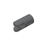 Hinge Cylinder 1 x 2 Locking with 2 Click Fingers and Axle Hole, 9 Teeth #30553 - 199-Dark Bluish Gray