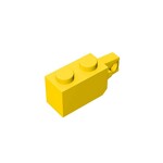 Hinge Brick 1 x 2 Locking with 1 Finger Vertical End #30364 - 24-Yellow