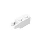 Hinge Brick 1 x 2 Locking with 2 Fingers Vertical End, 9 Teeth #30365 - 1-White