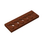 Technic, Plate 2 x 6 with 5 Holes #32001 - 192-Reddish Brown