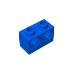 Technic, Brick 1 x 2 with Holes #32000 - 23-Blue