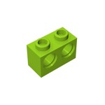 Technic, Brick 1 x 2 with Holes #32000 - 119-Lime