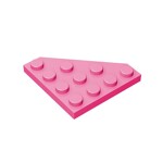 Wedge Plate 4 x 4 Cut Corner #30503 - 221-Dark Pink