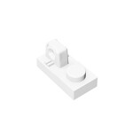 Hinge Plate 1 x 2 Locking With 1 Finger On Top #30383 - 1-White