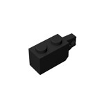 Hinge Brick 1 x 2 Locking with 1 Finger Vertical End #30364 - 26-Black