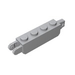 Hinge Brick 1 x 4 Locking with 1 Finger Vertical End and 2 Fingers Vertical End #30387 - 194-Light Bluish Gray