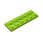 Technic, Plate 2 x 6 with 5 Holes #32001 - 119-Lime