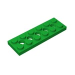 Technic, Plate 2 x 6 with 5 Holes #32001 - 28-Green