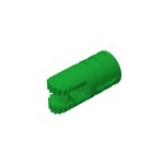 Hinge Cylinder 1 x 2 Locking with 2 Click Fingers and Axle Hole, 9 Teeth #30553 - 28-Green