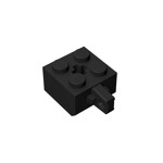 Hinge Brick 2 x 2 Locking with 1 Finger Vertical - Undetermined Type #30389 - 26-Black