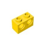 Technic, Brick 1 x 2 with Holes #32000 - 24-Yellow