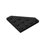 Wedge Plate 4 x 4 Cut Corner #30503 - 26-Black