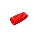 Hinge Cylinder 1 x 2 Locking with 1 Finger and Axle Hole On Ends #30552 - 21-Red