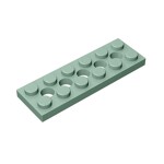 Technic, Plate 2 x 6 with 5 Holes #32001 - 151-Sand Green