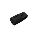 Hinge Cylinder 1 x 2 Locking with 1 Finger and Axle Hole On Ends #30552 - 26-Black