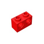 Technic, Brick 1 x 2 with Holes #32000 - 21-Red