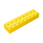 Brick 2 x 8 #93888 - 24-Yellow