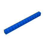 Brick 1 x 14 With Holes #32018 - 23-Blue