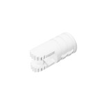 Hinge Cylinder 1 x 2 Locking with 2 Click Fingers and Axle Hole, 9 Teeth #30553 - 1-White