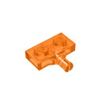 Plate Modified 1 x 2 With Wheel Holder #21445 - 182-Trans-Orange