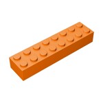 Brick 2 x 8 #93888 - 106-Orange