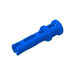 Technic Pin Long with Friction Ridges Lengthwise and Stop Bush - 3 Lateral Holes, Big Pin Hole #32054 - 23-Blue