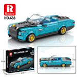 Reobrix 688 Speed Champions Blue Rolls-Royce Boat Tai Racer Car