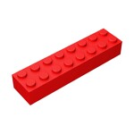 Brick 2 x 8 #93888 - 21-Red