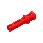 Technic Pin Long with Friction Ridges Lengthwise and Stop Bush - 3 Lateral Holes, Big Pin Hole #32054 - 21-Red