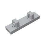 Hinge Tile 1 x 4 Locking Dual 1 Fingers on Top - 8 Locking Ridges #95120  - 194-Light Bluish Gray