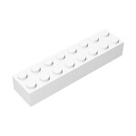 Brick 2 x 8 #93888 - 1-White