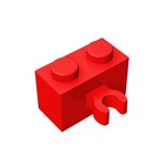 30237b Brick Special 1 x 2 with Vertical Clip #95820 - 21-Red