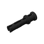 Technic Pin Long with Friction Ridges Lengthwise and Stop Bush - 3 Lateral Holes, Big Pin Hole #32054 - 26-Black