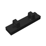 Hinge Tile 1 x 4 Locking Dual 1 Fingers on Top - 8 Locking Ridges #95120  - 26-Black