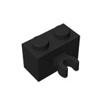 30237b Brick Special 1 x 2 with Vertical Clip #95820 - 26-Black