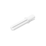 Technic Axle Pin 3L with Friction Ridges Lengthwise and 2L Axle #18651 - 1-White