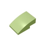 Slope Curved 3 x 2 No Studs #24309 - 330-Olive Green