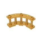 Fence Spindled 4 x 4 x 2 Quarter Round with 3 Studs #21229 - 297-Pearl Gold