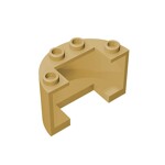 Cylinder Half 2 x 4 x 2 With 1x2 Cutout #24593 - 5-Tan